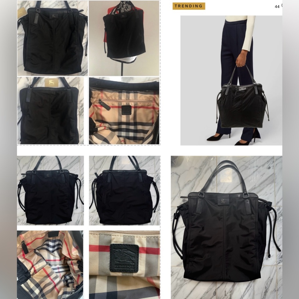 BURBERRY BUCKLEIGH NYLON TOTE BAG